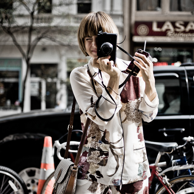 Ms. Kiki Sunshine outside ACE Hotel in New York during a fashion Week shootout. Leica M-D 262 with Leica 35mm Summilux-M ASPH f/1.4 FLE. © 2016 Thorsten Overgaard. 