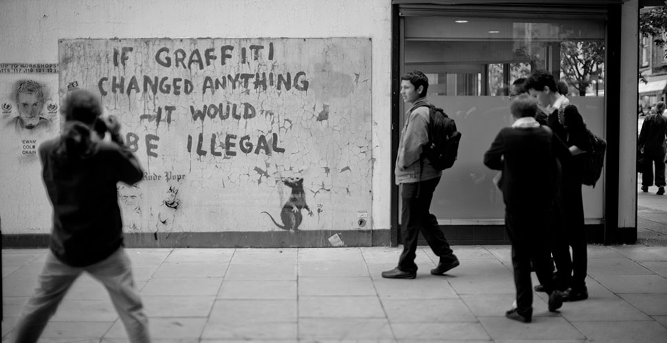Banksy in London. Leica M 240 with Leica 50mm Summicron-M f/2.0 II. © Thorsten Overgaard. 