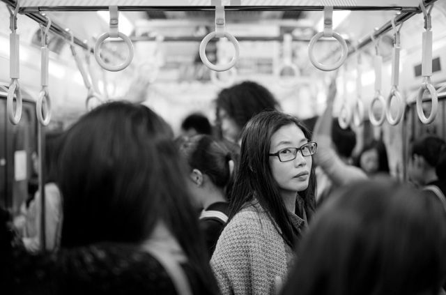 The Girl on the Train, Tokyo, Japan. Leica M-D 262 with Leica 50mm Summilux-M ASPH f/1.4 Black Chrome. © 2016 Thorsten Overgaard.