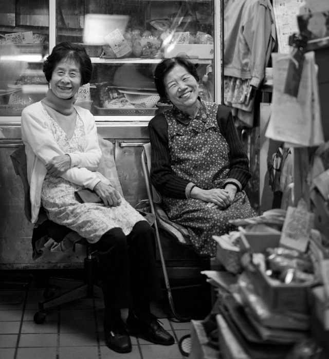 I asked these two ladies if I could take their photo. Shibuya-ku, Tokyo. Leica M-D 262 with Leica 50mm Summilux-M ASPH f/1.4 Black Chrome. © 2016 Thorsten Overgaard.