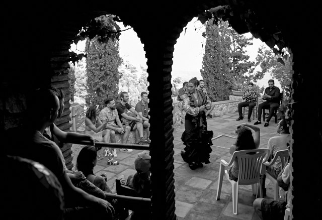 Flamenco in the sunset hour in a villa in Spain. Leica M Monochrom with Leica 28mm Summilux-M ASPH f/1.4. © Thorsten Overgaard. 