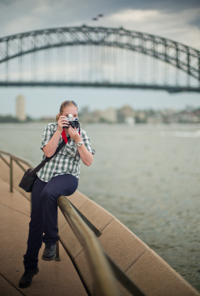 Cassie McBride working with her Leica M240 on the workshop in Sydney. Cassie is a navy photographer with the Australian Navy. 