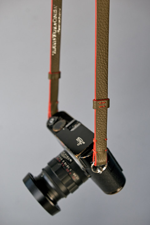 Safari Green "Concorde" strap on the Leica M9.