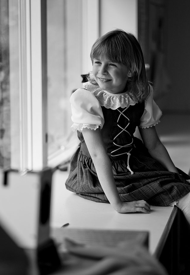 My beautiful daughter Robin Isabella in a dress from Austria. Leica M9 with Leica 90mm Summarit-M f/2.5. © Thorsten Overgaard. 