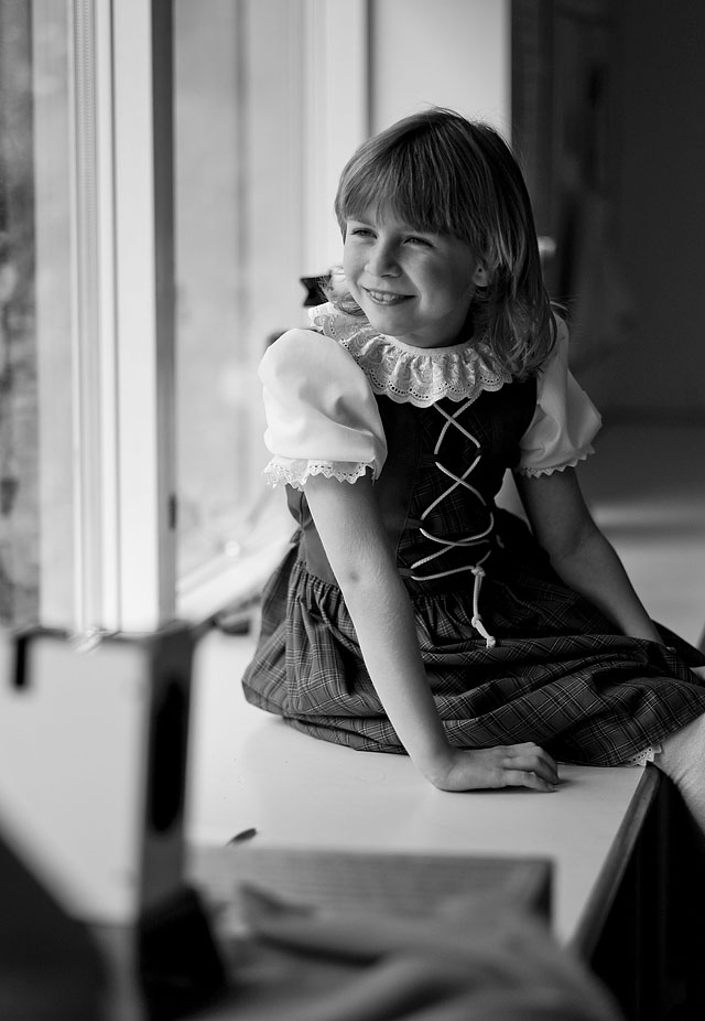 My beautiful daughter Robin Isabella in a dress from Austria. Leica M9 with Leica 90mm Summarit-M f/2.5. © Thorsten Overgaard.
