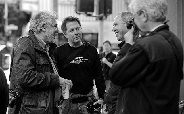 Hardy, William Palank, William Stewart and Richard Konecky in San Francisco. Leica M9 with Leica 50mm Noctilux f/0.95. © Thorsten Overgaard.