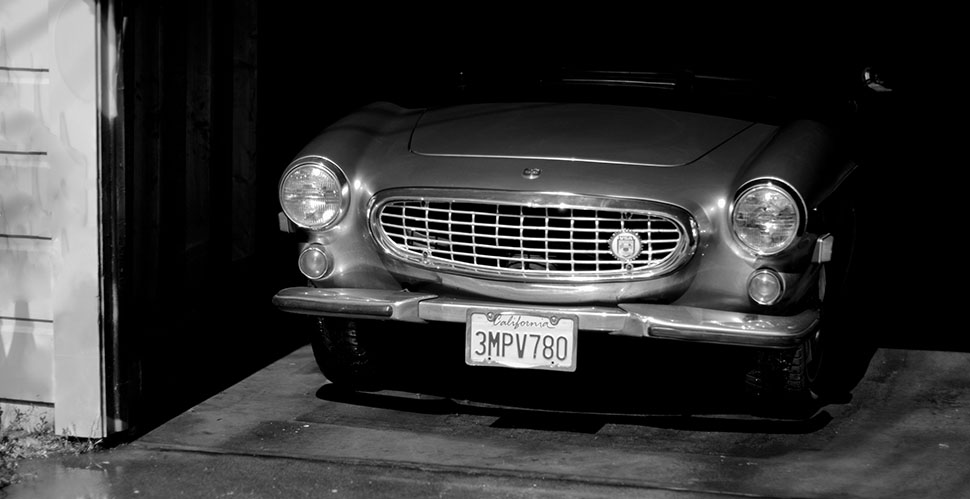 A classic volvo sleeping in a garage in San Francisco. Leica M Monochrom with Leica 50mm Noctilux-M f/1.0. © Thorsten von Overgaard. 