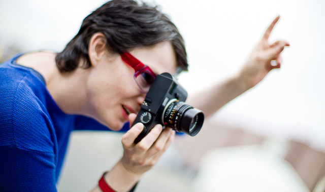 "Bixi" Birgit Krippner with the Leica M9. Leica M9 with Leica 50mm Noctilux-M f/1.0. © Thorsten Overgaard.