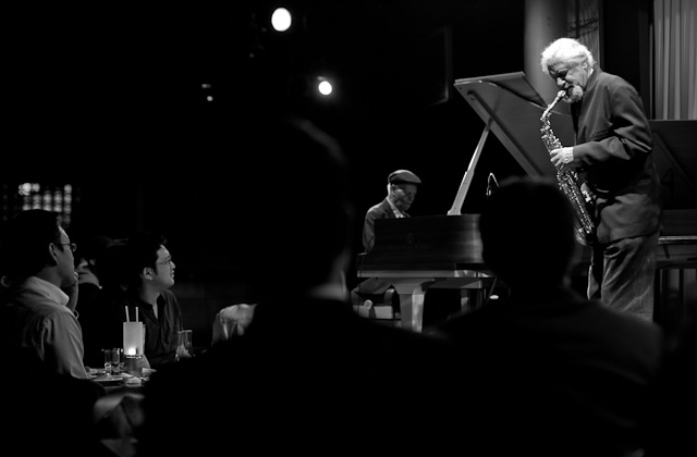 McCoy Tyner Trio and Gary Bartz playing at Blue Note Tokyo for a very enthusiastic audience.
