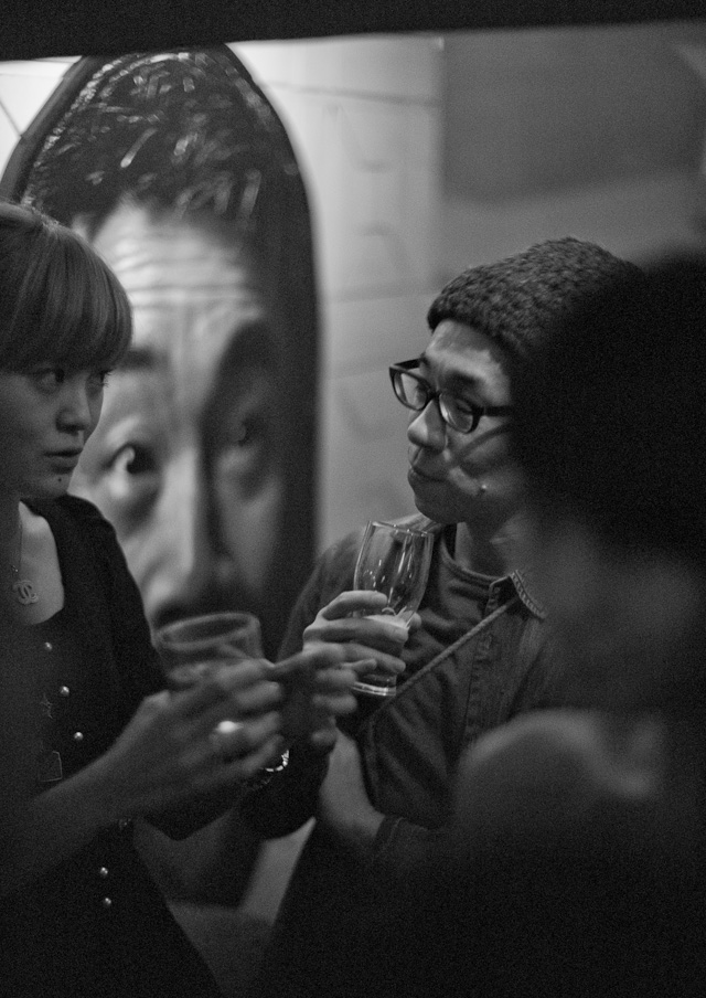 Leica M Monochrom with leica 50mm Noctilux-M f/1.0, 3200 ISO at 1/25 second.