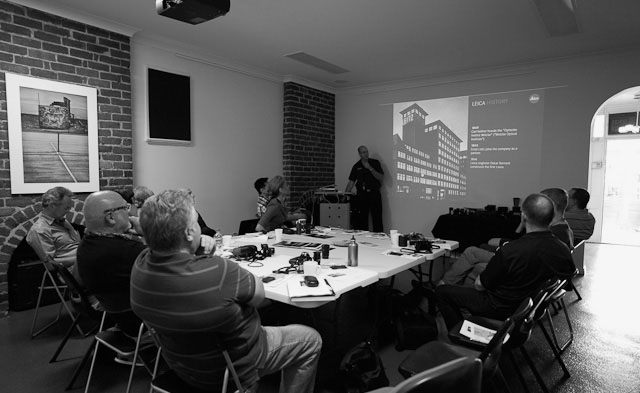 Camera Electronics' workshop house next to the camera store. Here one of the brothers, Saul Frank is giving a short intro to the workshop. Leica M Monochrom with Leica 21mm Super-Elmar-M ASPH f/3.4.  