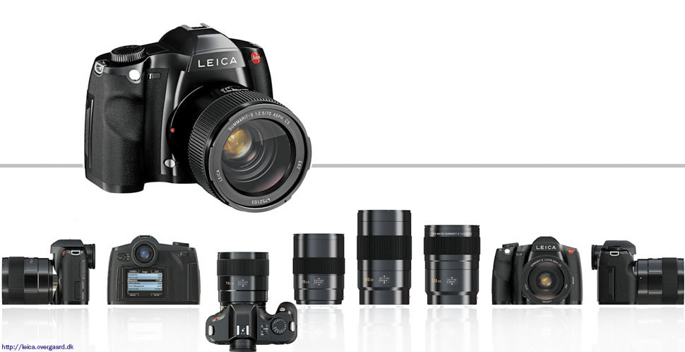 The Leica S system as it was introduced in 2008 with four lenses to begin with. 