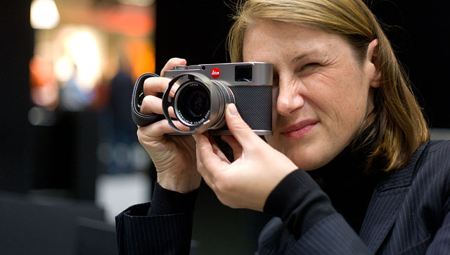 New limited edition of 500, the Leica M9 Titanium with Leica 35mm Summilux-M ASPH f/1.4 titanium. The one used on the picture by Annette Soelter is a pre-production model at Photokina 2010. Photo: Thorsten Overgaard