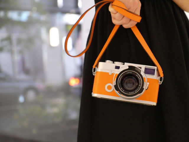 The Leica M7 film camera in a limited orange Hermes edition to die for. 