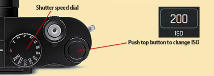 Shutter speed dial of Leica Q3