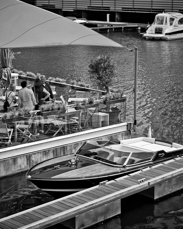 A sailboat in Westhafen, Frankfurt. Leica TL2 with Leica 50mm Summilux-SL ASPH f/1.4. © 2017 Thorsten Overgaard.  