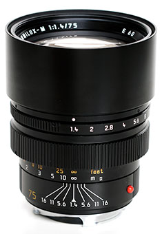 The 75mm Summilux was discontinued in 2007 and is only available second-hand. Prices are from $4,000 and up. See available lenses on Amazon. 