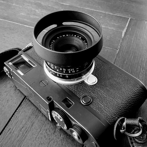 Leica M10-D with 35mm f/2.0 and the Matte Black ventilated shade E39.