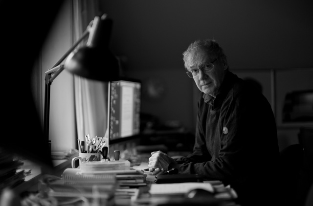 Danish film director Nils Malmros in his home. Leica M10 withLeica 50mm Noctilux-M ASPH f/0.95 FLE. © 2017 Thorsten Overgaard. 