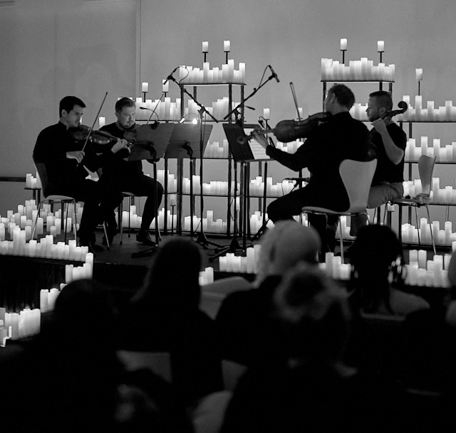 Candlelight Concert: A Tribute to Queen at The Tampa Museum of Art. The compositions of Freddie Mercury put into the instruments and atmosphere of a 1600's royal concert for the queen. Leica M11 © Thorsten Overgaard.