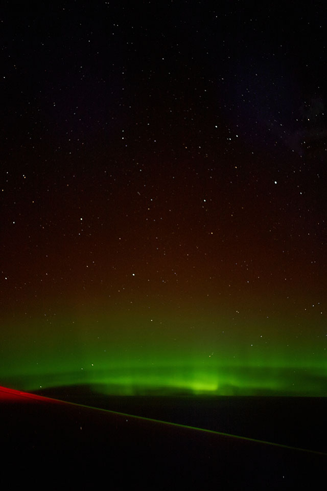 Northern light from the airplane window, Leica M10-P with Leica 50mm Summilux-M ASPH f/1.4 BC. © Thorsten von Overgaard.