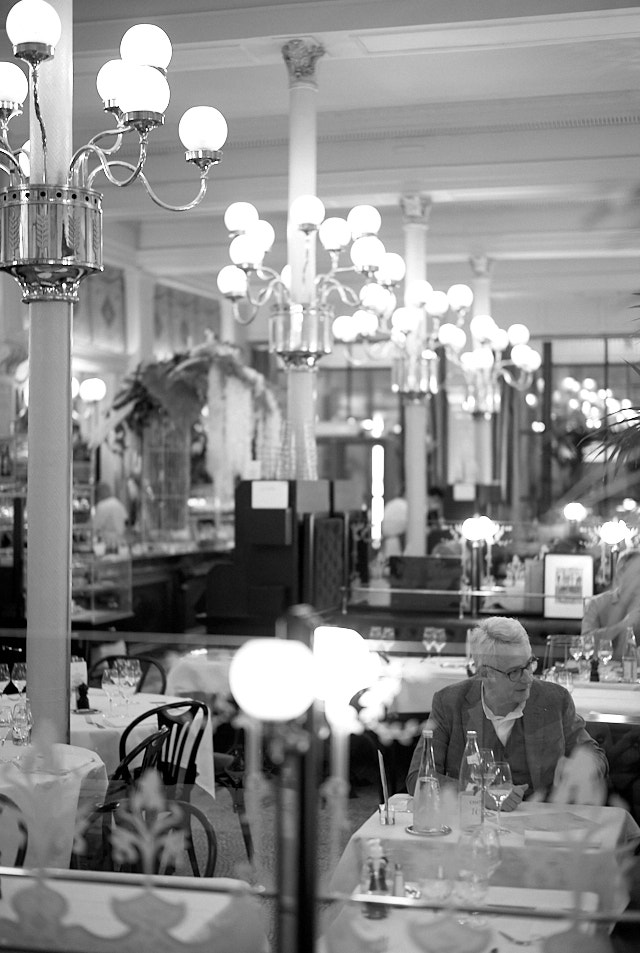 Inside Le Grand Colbert restaurant (1920) in Paris. Leica M10-P with Leica 50mm Summilux-M ASPH f/1.4 BC. © Thorsten Overgaard.