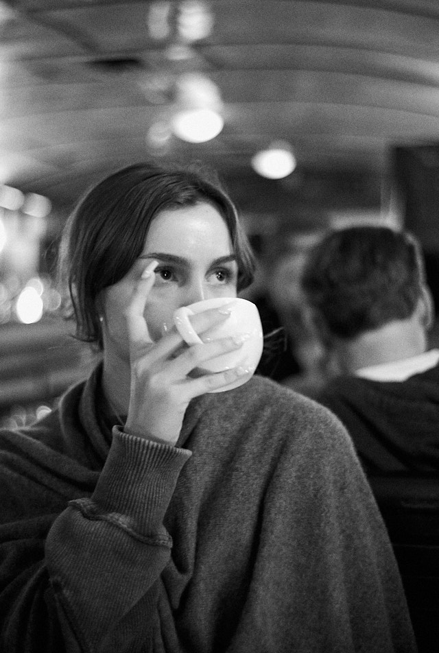 Dinner with my step daughter Mia in the Diner NYC on Brooklyn. Leica ...