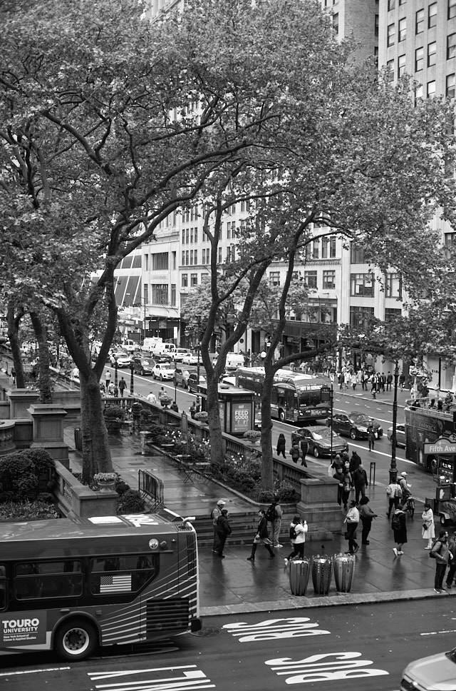 The corner of New York Library seen from above. Leica M10-R with Leica 50mm Noctilux-M ASPH f/0.95. © Thorsten Overgaard. 