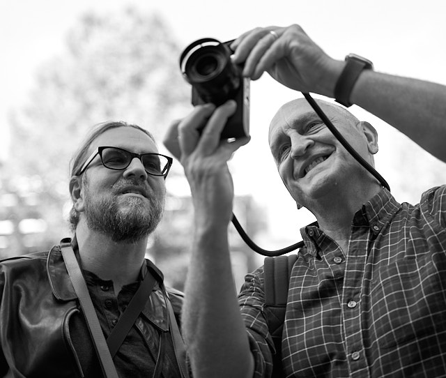 Leica Q3 being admired in Amsterdam. © Thorsten Overgaard. 