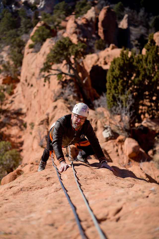 Thorsten on the way up. No point in reching the top if it can't be done fashionable in Phillip Plein jacket and Hermes scarf. Leica M10 with Leica 50mm Summilux-M ASPH f/1.4. Photo by: Natasha Smith.