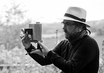 Thorsten von Overgaard with wooden 6x6 homemade camera. I still have the 6x6 wooden camera I built when I was 14.