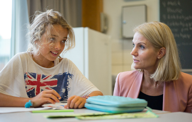 I also had time to photograph the Prime Minister of Denmark, Helle Thorming-Schmidt. Here she is visiting a school. Leica M 240 with Leica 50mm APO-Summicron-M ASPH f/2.0.  