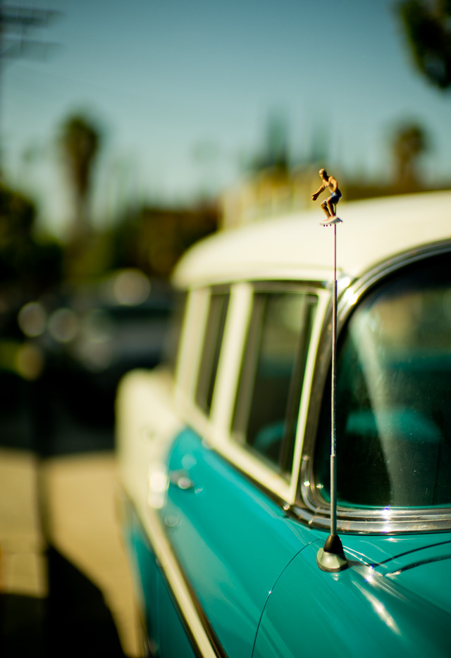 Surfer on surfer-car in Los Angeles. Leica M 240 with Leica 50mm Noctilux-M ASPH f/0.95. © 2015 Thorsten Overgaard. 