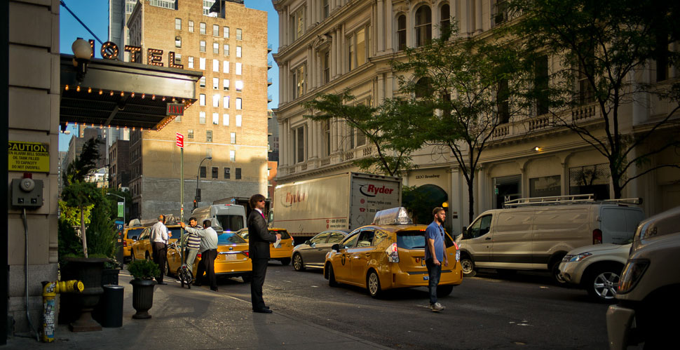 Most mornings I will get outside Stumptown Coffee at ACE Hotel in New York and have two cappuccinos while I do my office thing on the phone and enjoy the moment of sun coming from two sides. This plance and scene what I see for my eye when I think about New York: Getting out on my spot there as the first and last event every time I am in New York. Leica M 240 with Leica 28mm Summilux-M ASPH f/1.4. © 2015 Thorsten Overgaard. 