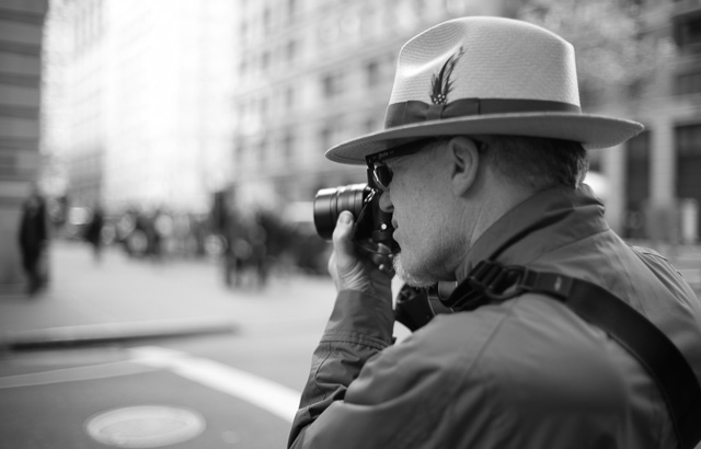 Portrait photographer David Hartcorn in the Overgaard Workshop. 