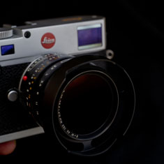 Black ventilated lens hood with ND filter