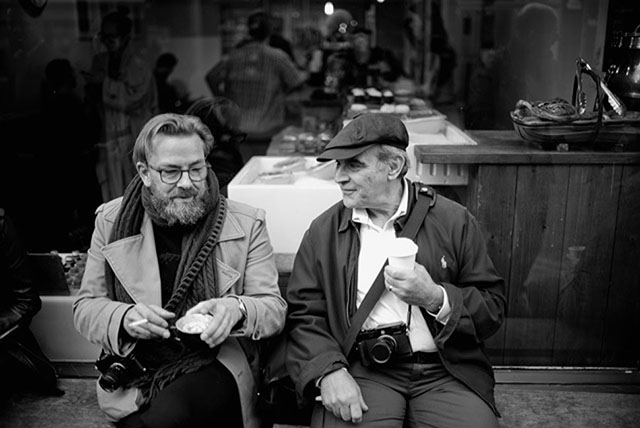 "Reading your books and attending your workshop has truly inspired me". There is always the coffee breaks. Thorsten Overgaard and David Suchet (Photo by Rob Farrands).