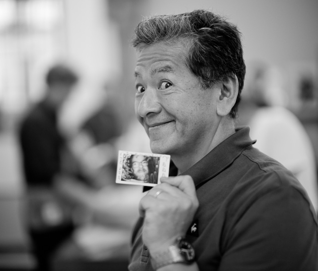 Ryuichi Watanabe runs the classic camera store www.newoldcamera.com with wall-to-wall Leica enthusiasm. Always worth a visit online, or when in Milano. Here he is posing with a polaroid he made of Thorsten. 