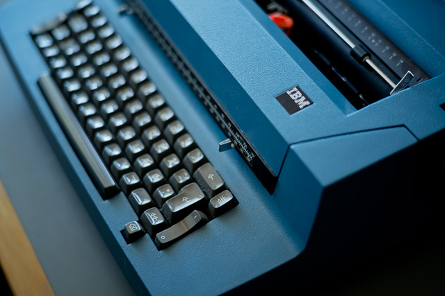 I re-bought my old love, a IBM 196C typewriter.