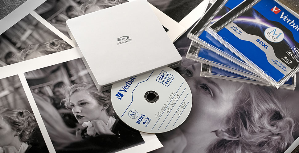Verbatim 100GB archival BluRay discs. © 2019 Thorsten Overgaard.