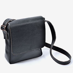 The Von Mini Messenger Black Calfskin Camera Walkabout Bag
with dark grey edging 