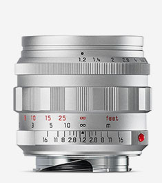 The Leica Noctilux-M f/1.2 ASPH 
(2021-version) in black (model 11686) and silver (model 11702). 