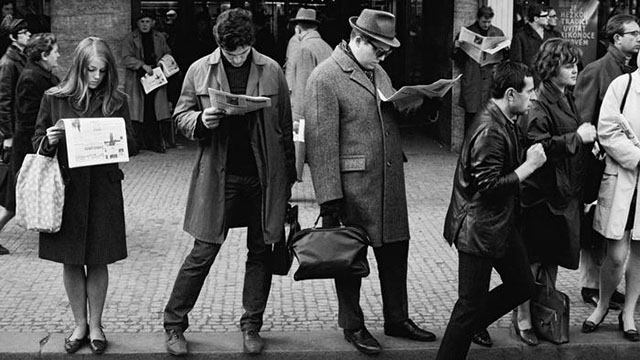 Robert Lebeck (1929-2014) was a German photographer. Here is "Prague Sprint "(1968), capturing the atmosphere of newfound press freedom following a brief liberalization.