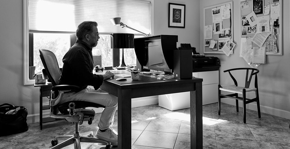 Thorsten Overgaard in the office in Florida. Leiac Q3.