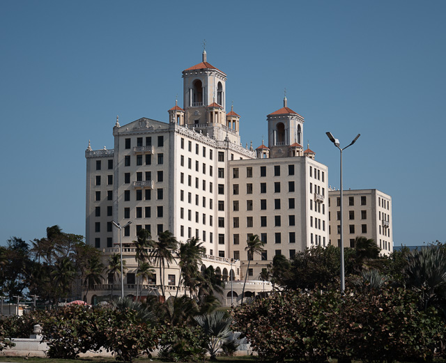 The most historic hotel might be the Hotel Nacional de Cuba with large private areas and a view to the ocean (7 mins drive from the workshop). It's grand, and it's historic, and also touristy and 'keeping up with the Joneses,' with Prada bags and big cigars. Leica Q3 43. © Thorsten Overgaard.