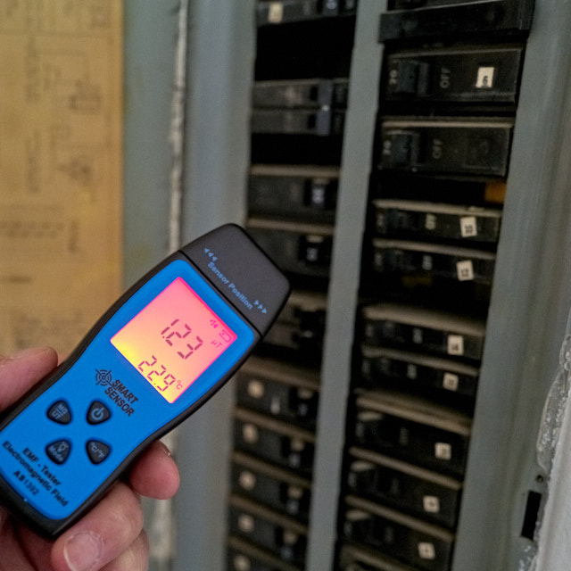 A circuit board is 1.23 µT, but the metal door shield it normally - and I guess few people work or sleep nearby their curcuit board. 