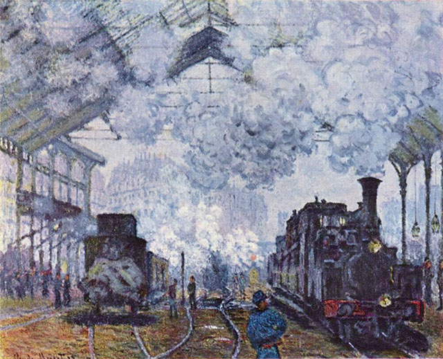 Gare Saint-Lazare by Claude Monet. 
