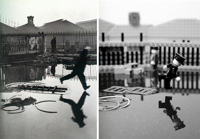 Behind Gare Saint-Lazare by HCB vs LEGO