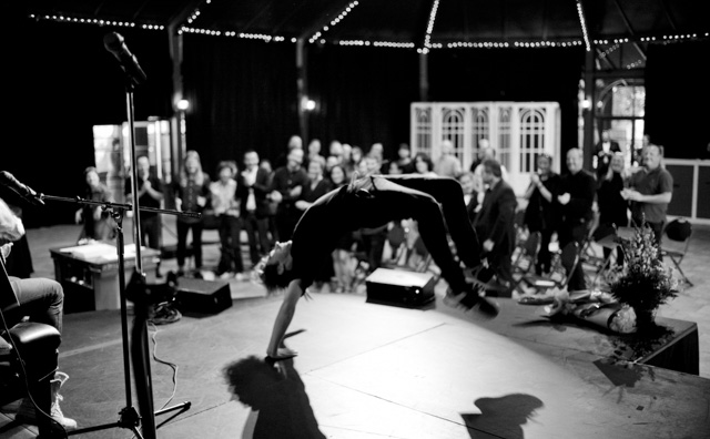 Singer and dancer David Boyd of New Politics performed at the memorial for Asbjørn Christensen in Hollywood on September 17 2016. Leica M 240 with Leica 35mm Summilux-M ASPH f/1.4.