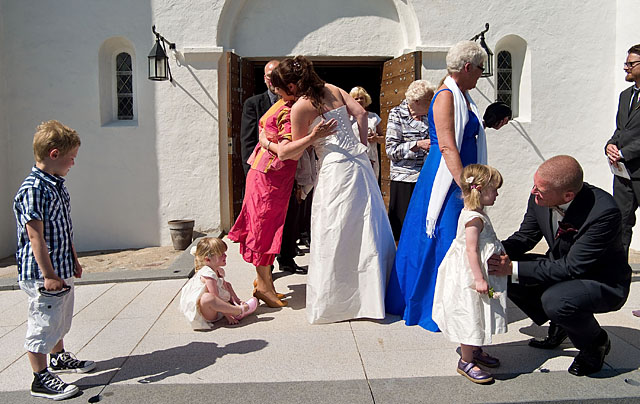 Stemningsbillede fra bryllup i Åbyhøj Kirke